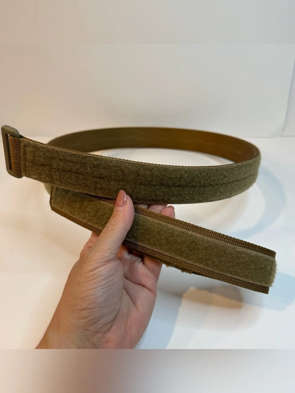 Blue Alpha gear Low Profile inner/EDC Belt - coyote brown barley worn! Size 42